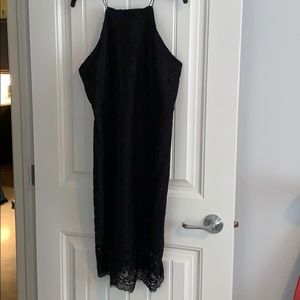 Black lace cocktail dress